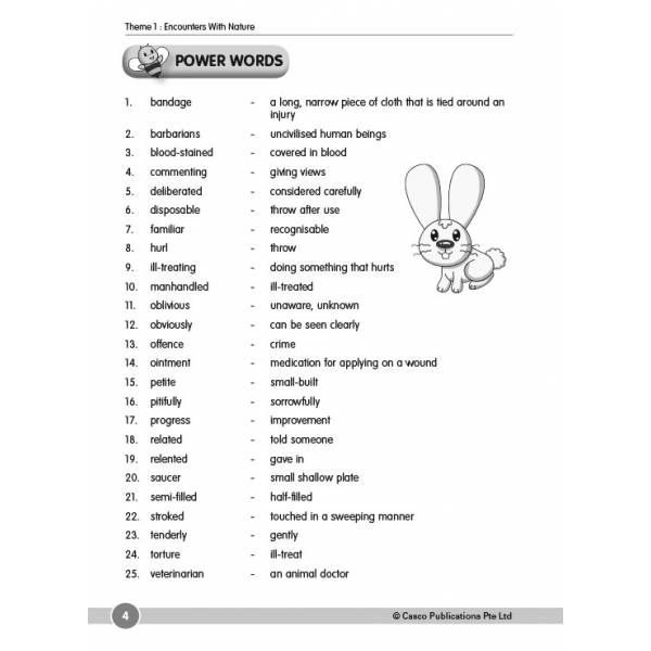 English Vocab Workbook for Creative Writing 3