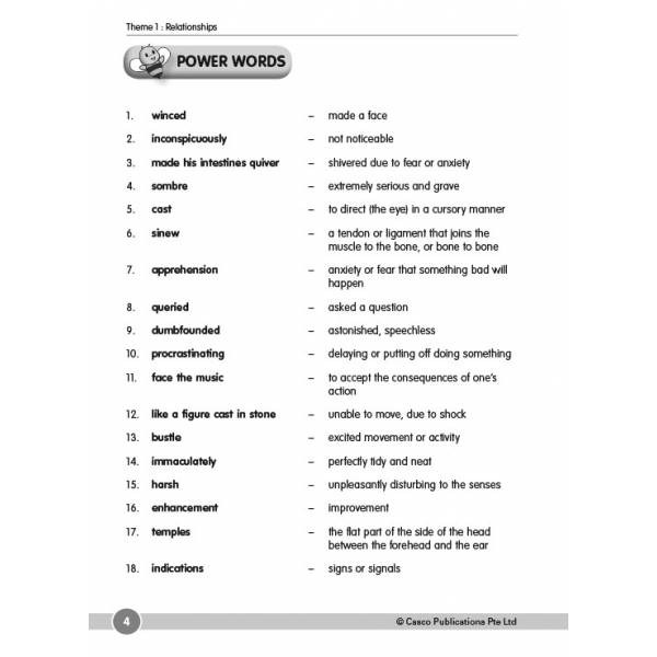 English Vocab Workbook for Creative Writing 6