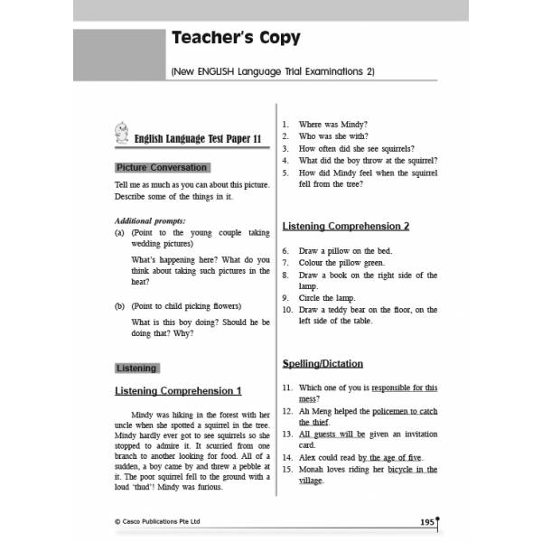 New English Language Trial Examinations 2