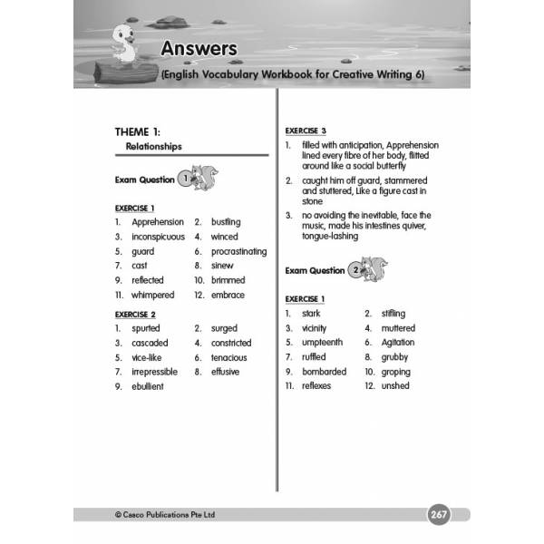 English Vocab Workbook for Creative Writing 6