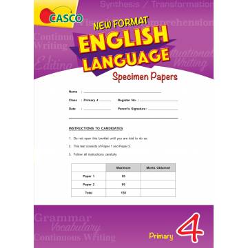 New Format English Language Specimen Paper Primary 4 (Pack)