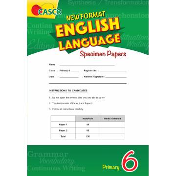 New Format English Language Specimen Paper Primary 6 (Pack)