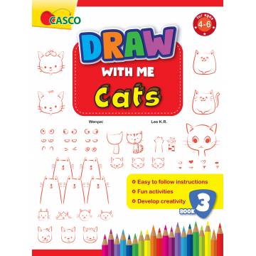 Preschool Draw with Me for Ages 4-6 Book 3: Cats