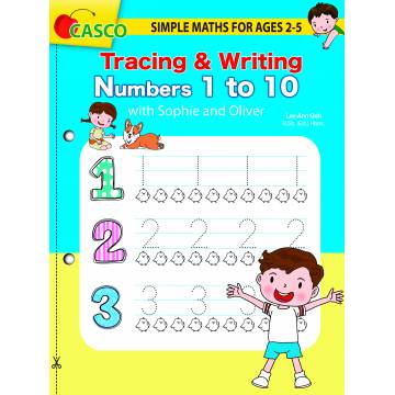 Simple Maths for Ages 2-5: Tracing and Writing Numbers 1 to 10
