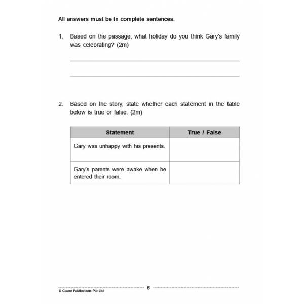 Comprehension Visual Text Open-Ended 2