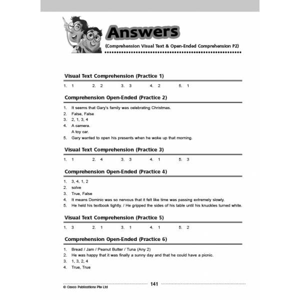 Comprehension Visual Text Open-Ended 2