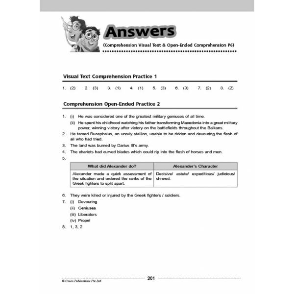 Comprehension Visual Text Open-Ended 6