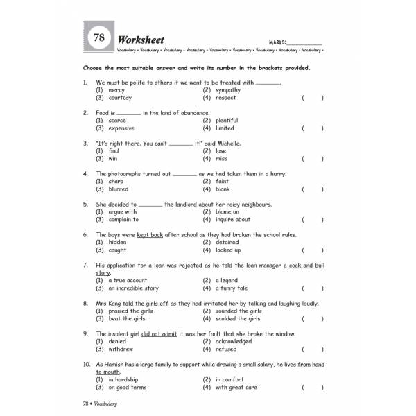 Grammar & Vocabulary 6