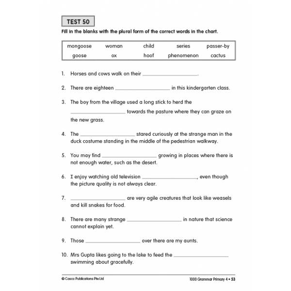 Primary 4 1000 Grammar - Revised Edition
