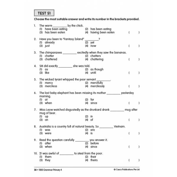 Primary 4 1000 Grammar - Revised Edition
