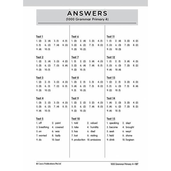 Primary 4 1000 Grammar - Revised Edition