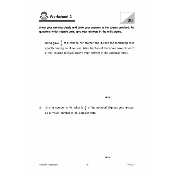 Topical Maths Worksheets Primary 6 (Pack) - 2nd Edition