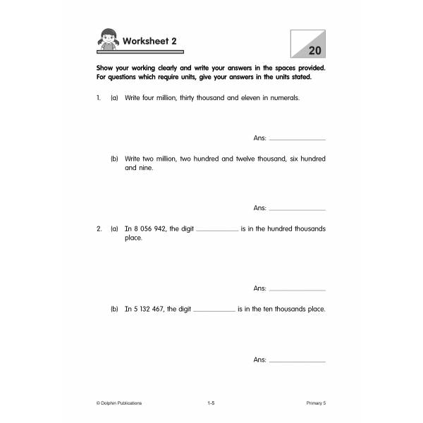 Topical Maths Worksheets Primary 5 (Pack)
