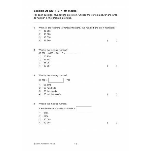 Primary 4 Exam Questions Topical Maths (Pack) - 2nd Edition