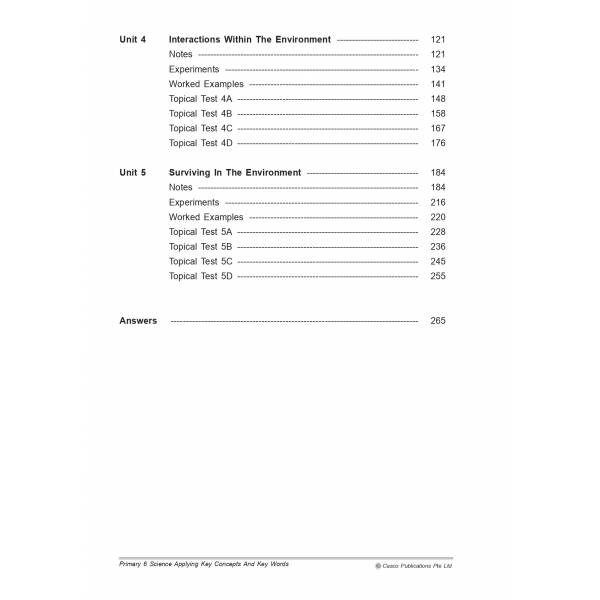 Science Applying Key Concepts & Key Words Primary 6 - 2nd Edition