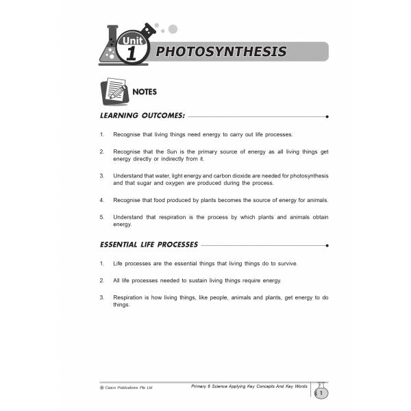 Science Applying Key Concepts & Key Words Primary 6 - 2nd Edition