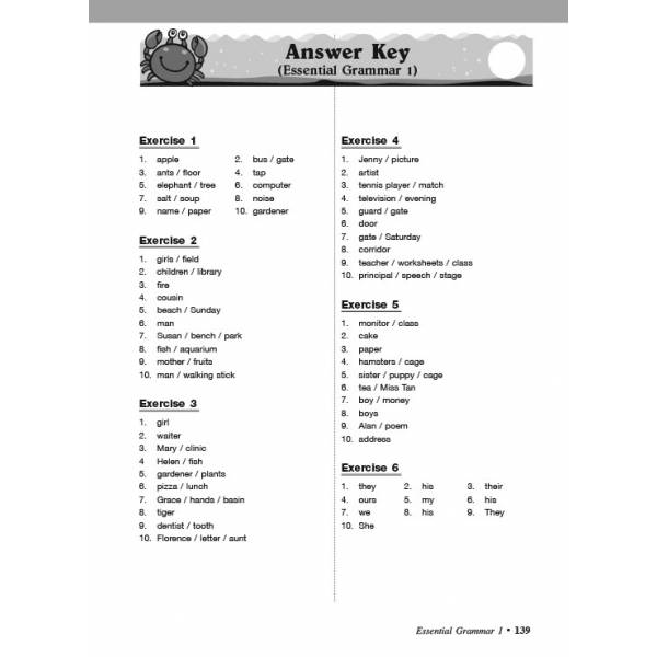 Essential Grammar for Primary 1