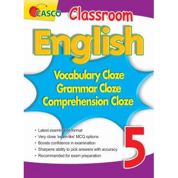 Classroom English Vocab/Grammar/ Comprehension Cloze 5
