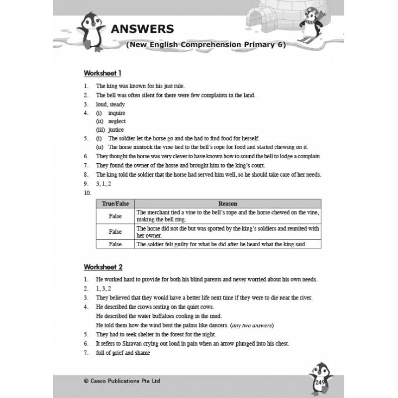 New English Comprehension 6