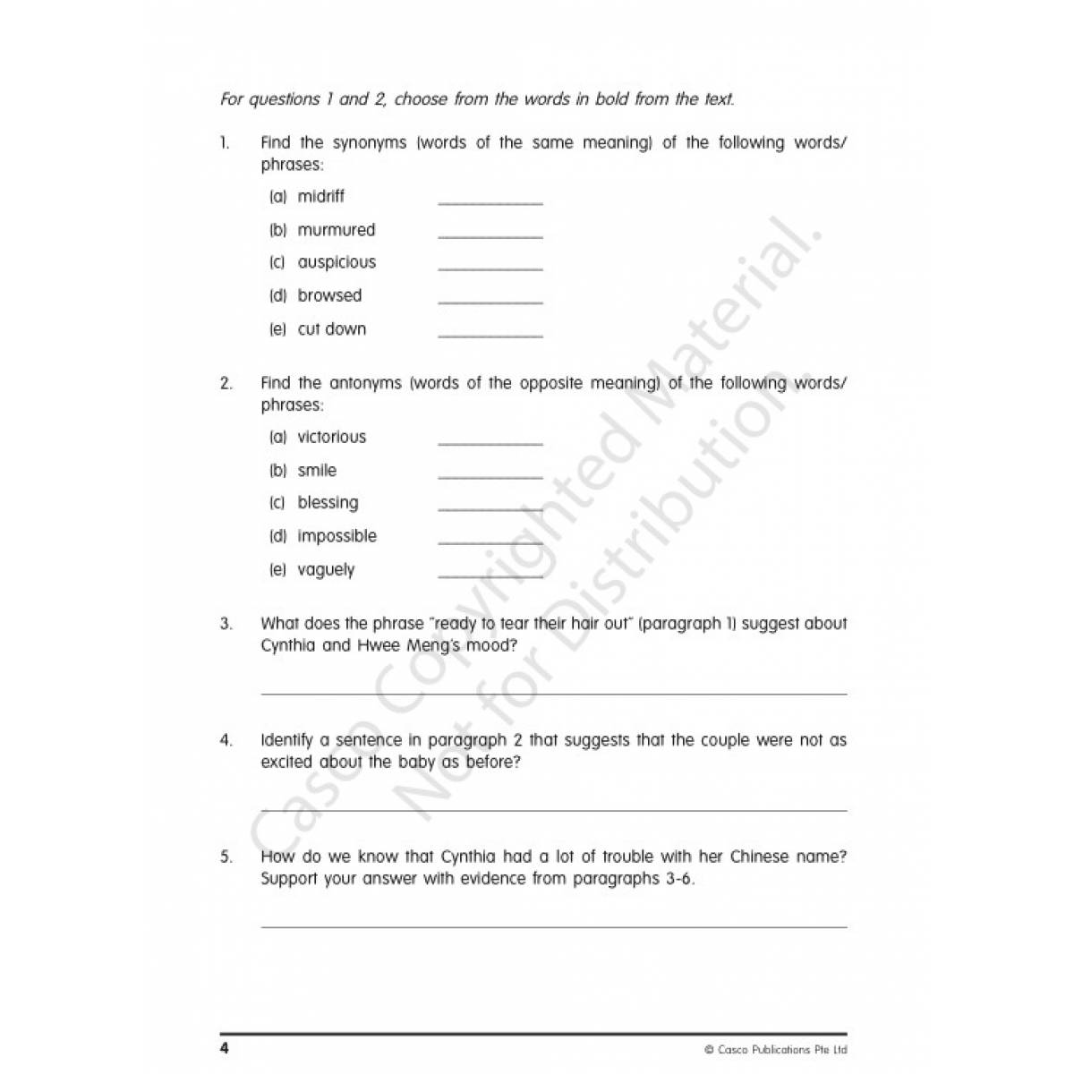 Secondary 2 Vocabulary in Context