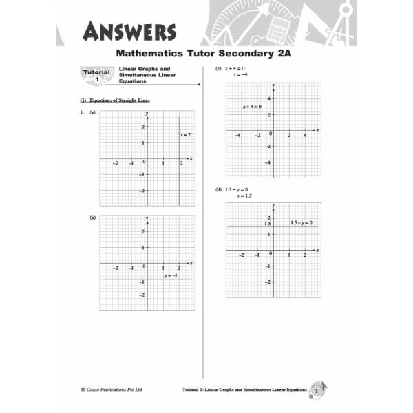 Secondary Mathematics Tutor 2A