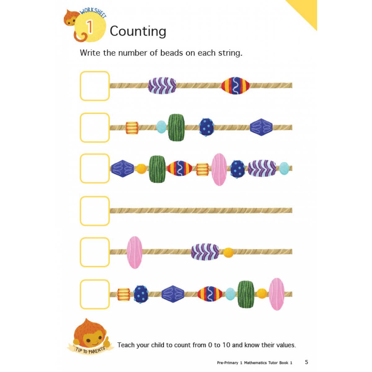 Primry 1 Math Pre-Primary One Mathematics Tutor Book 1