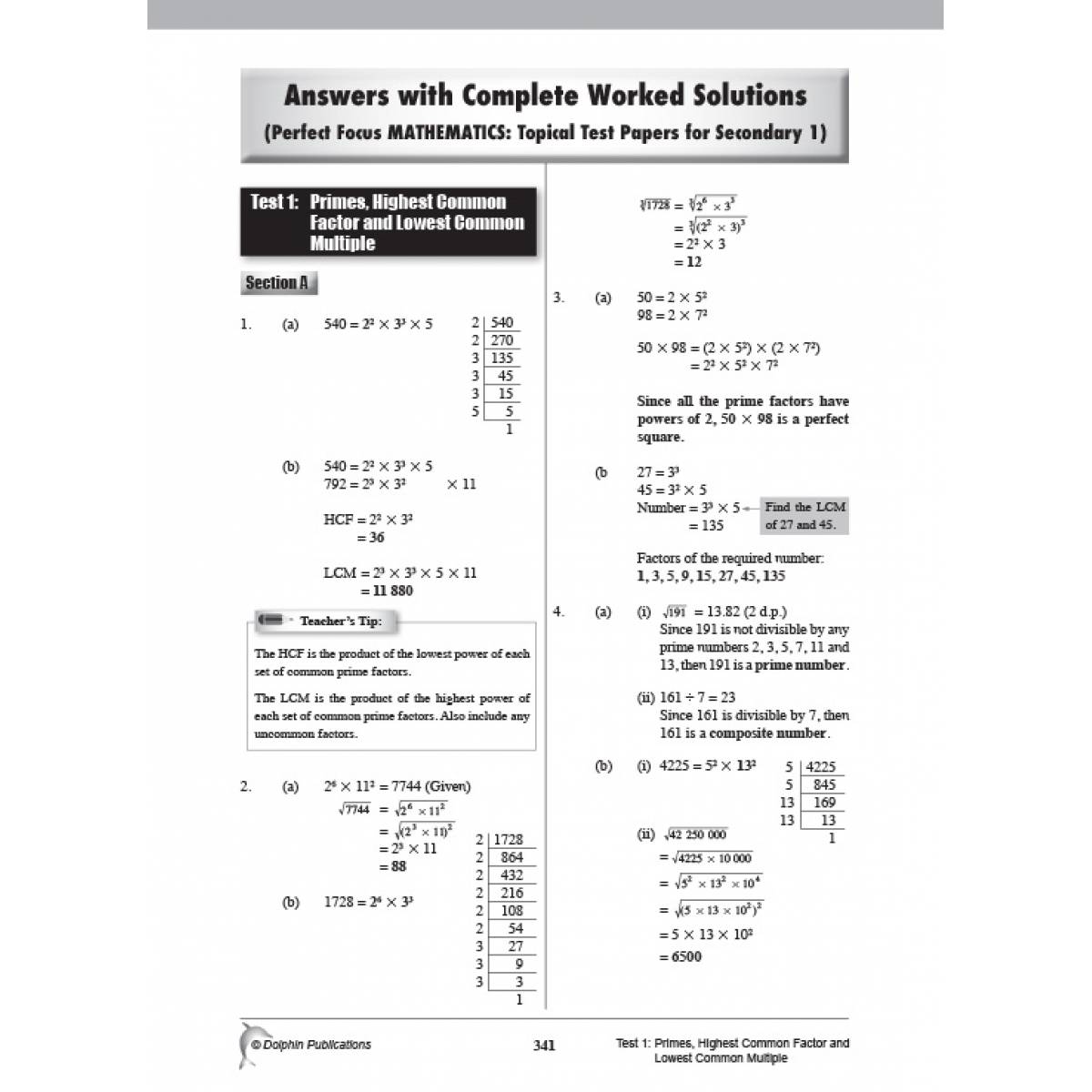 Secondary 1 Perfect Focus Mathematics (REVISED EDITION 2020)